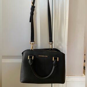 Michael Kors black Savannah crossbody purse